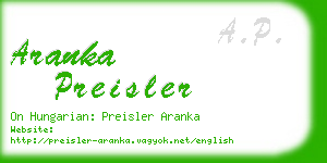 aranka preisler business card